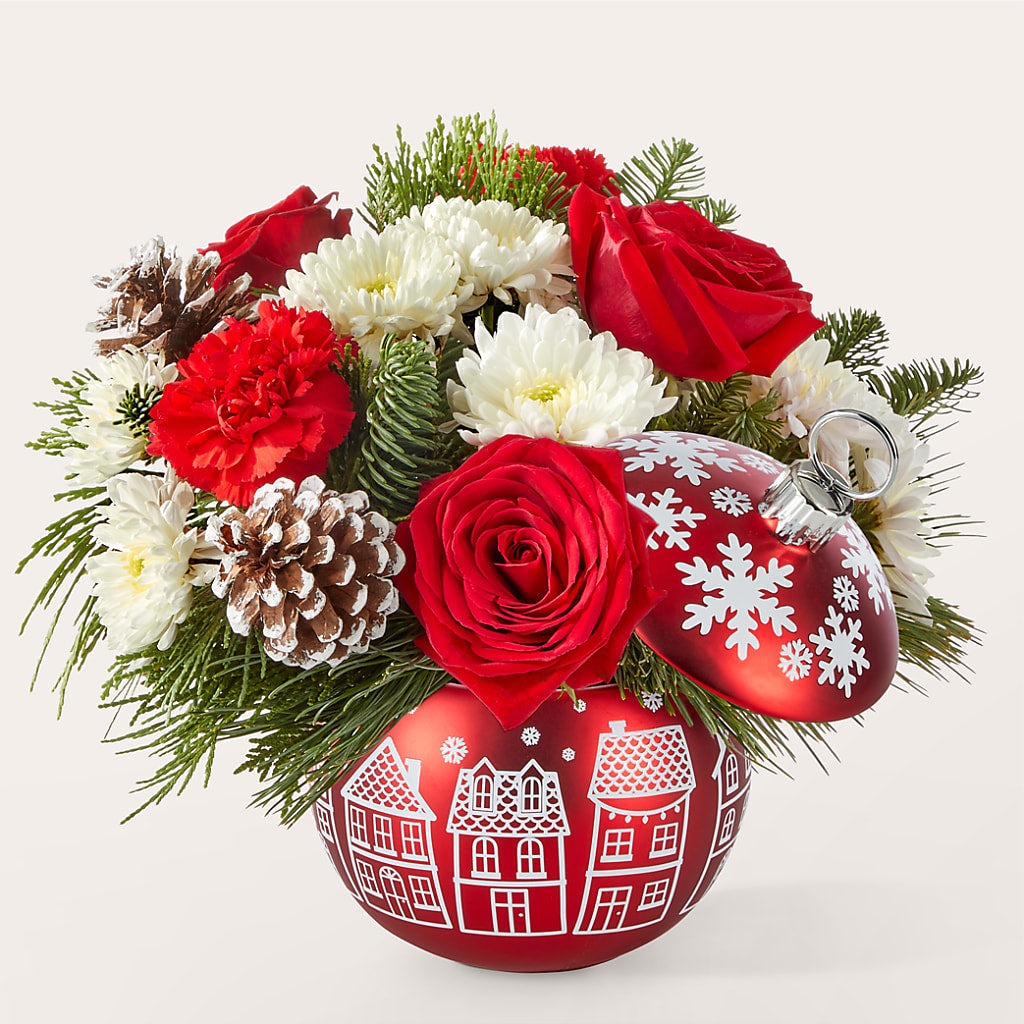 Christmas Village Ornament – FLORAL & SILKS, Webster NY