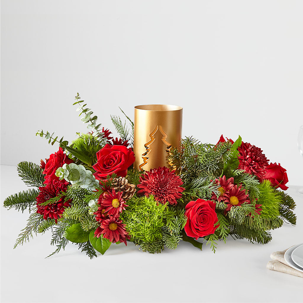 Toast the Season Centerpiece – FLORAL & SILKS, Webster NY