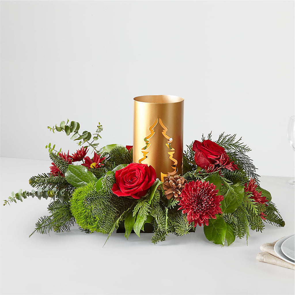 Toast the Season Centerpiece – FLORAL & SILKS, Webster NY