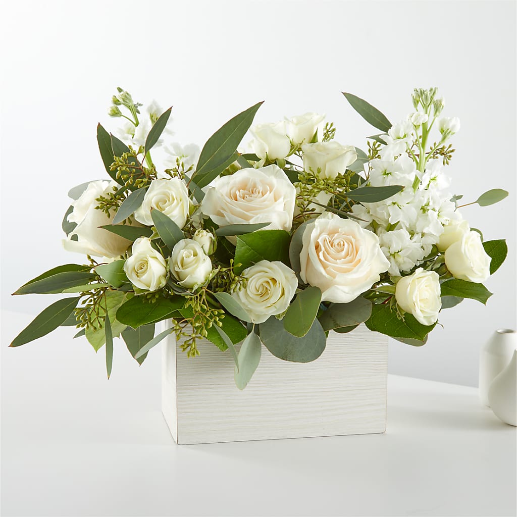 Fresh Linen Box Bouquet – FLORAL & SILKS, Webster NY