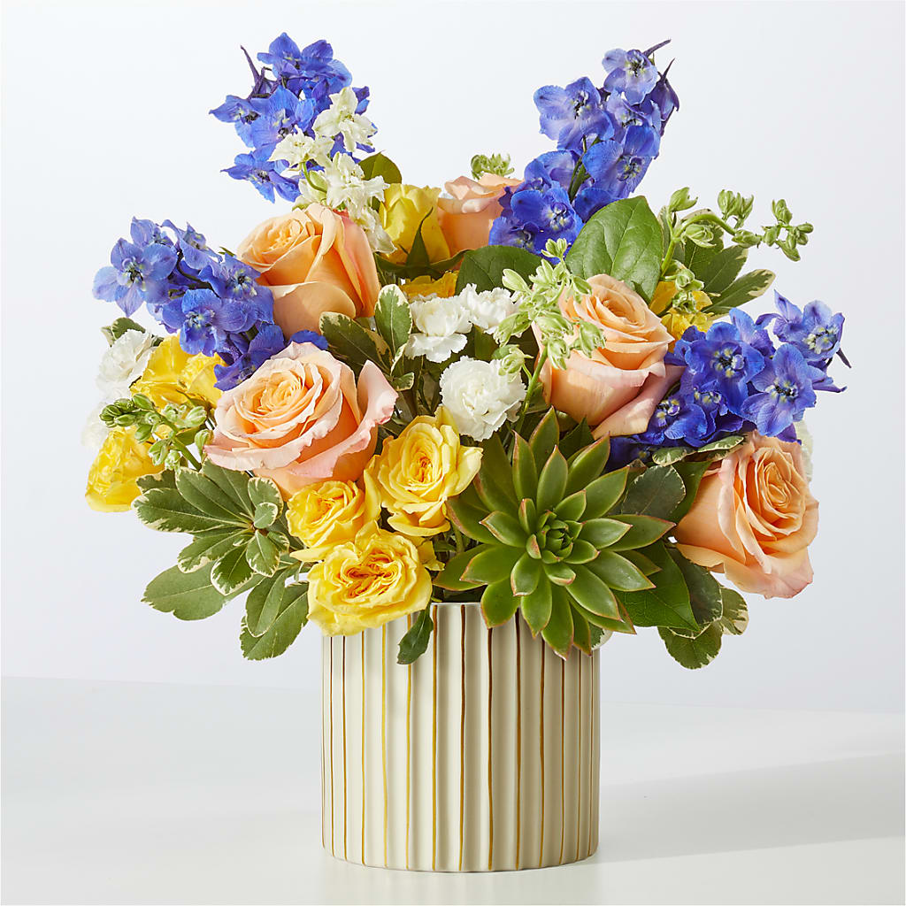 Cobalt Reverie Bouquet – FLORAL & SILKS, Webster NY