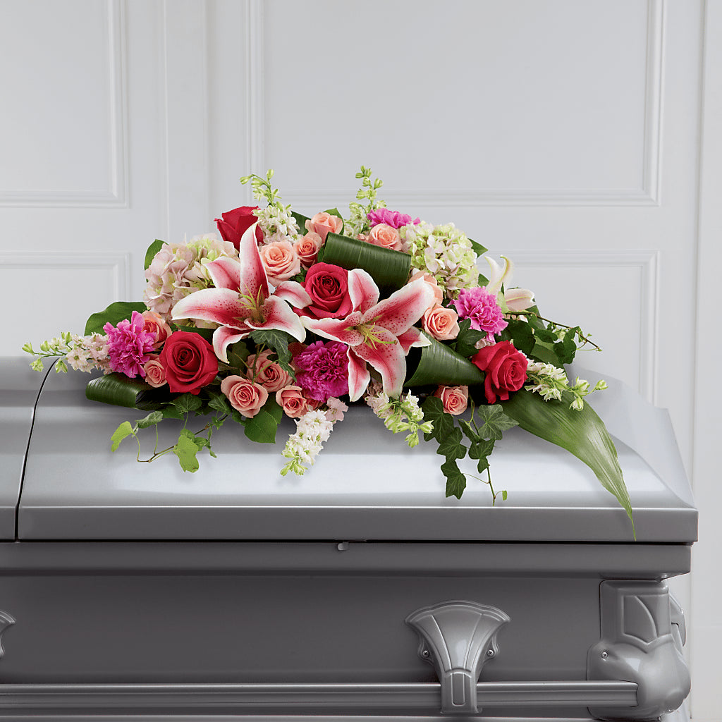 Splendid Grace Casket Spray – FLORAL & SILKS, Webster NY