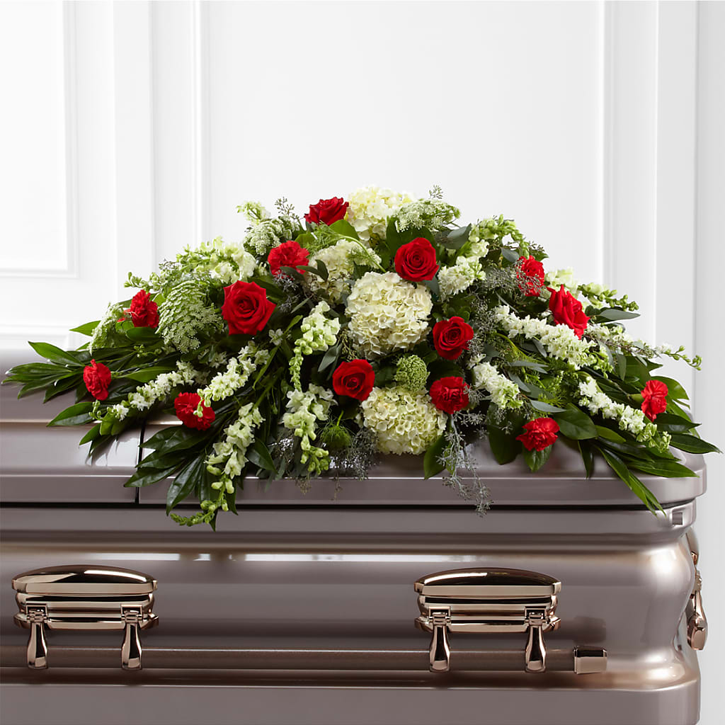 Sincerity Casket Spray – FLORAL & SILKS, Webster NY