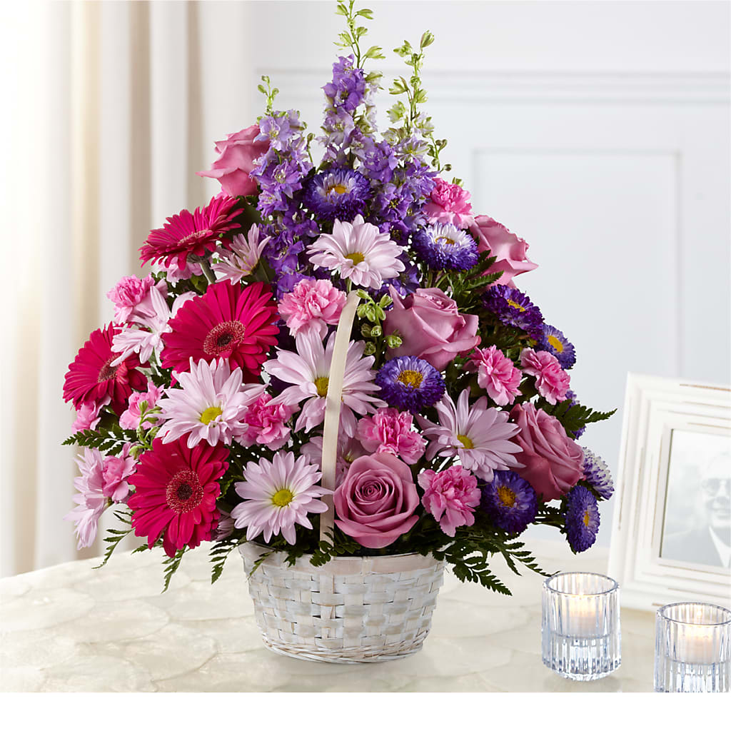 Pastel Peace Basket – FLORAL & SILKS, Webster NY