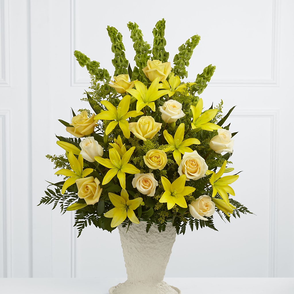 Golden Memories Arrangement – FLORAL & SILKS, Webster NY