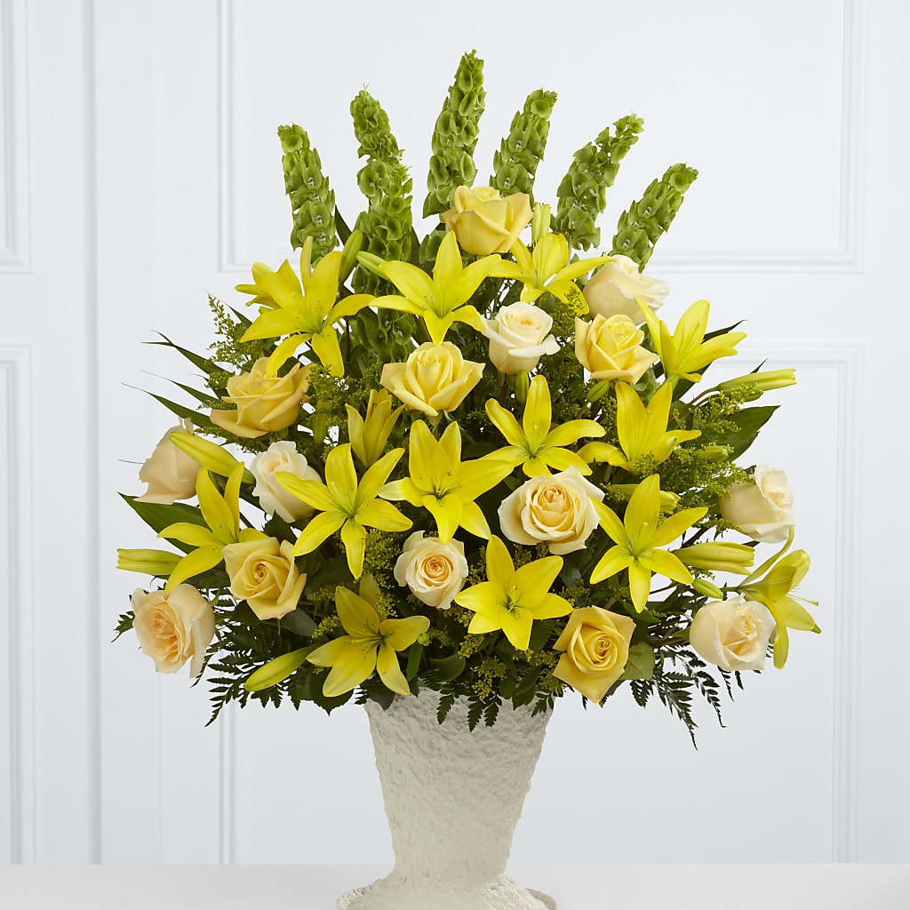 Golden Memories Arrangement – FLORAL & SILKS, Webster NY