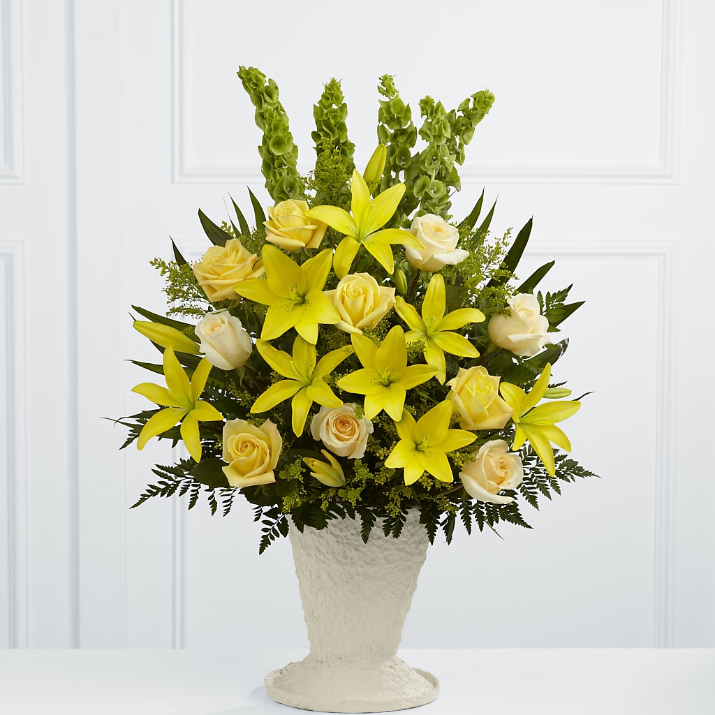 Golden Memories Arrangement – FLORAL & SILKS, Webster NY