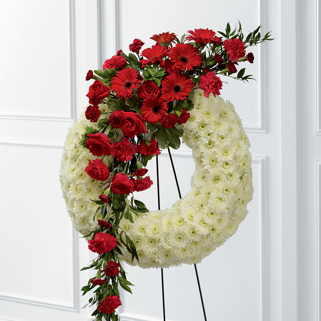 Graceful Tribute Wreath – FLORAL & SILKS, Webster NY