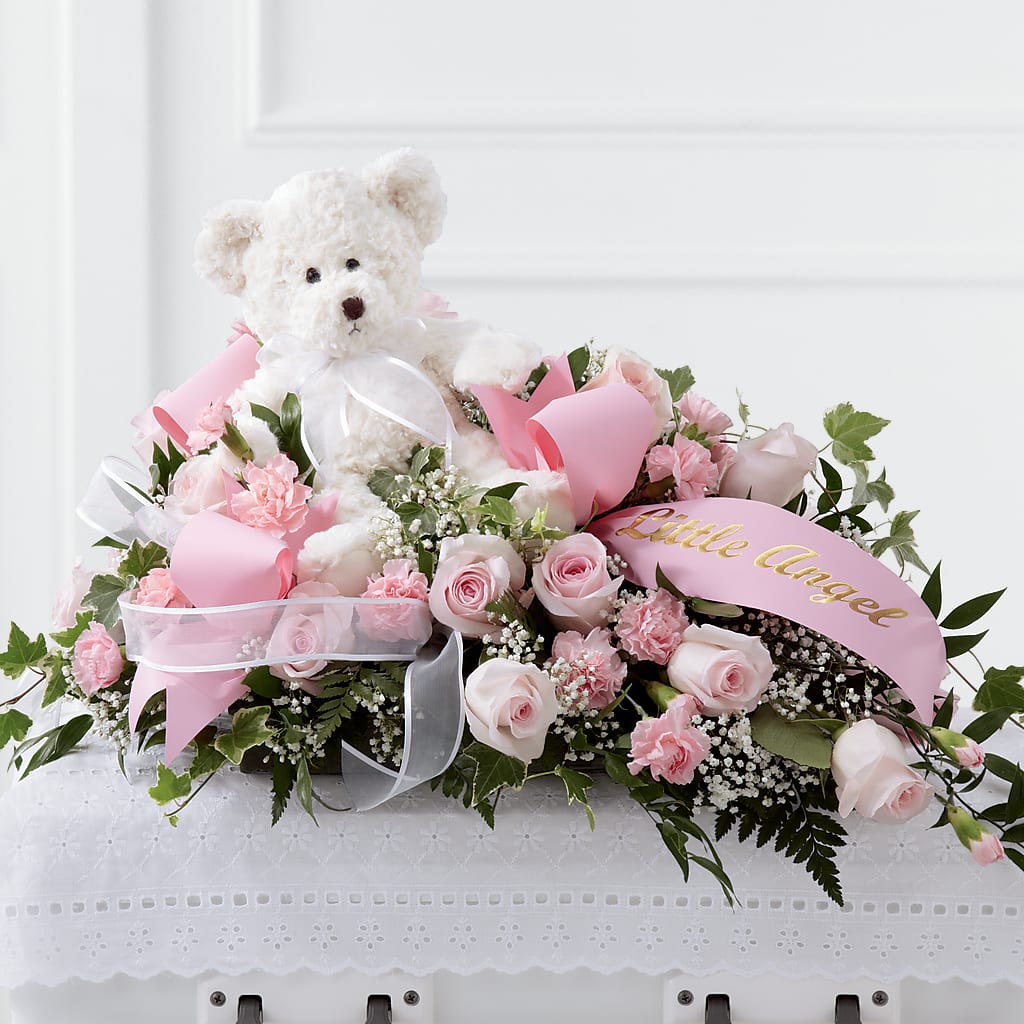Touch of Sympathy Casket Spray – FLORAL & SILKS, Webster NY