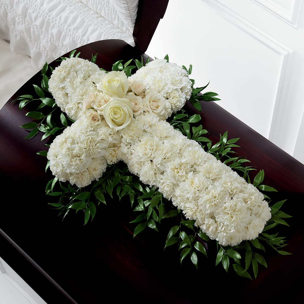 Peaceful Memories Casket Spray (Standard) – FLORAL & SILKS, Webster NY