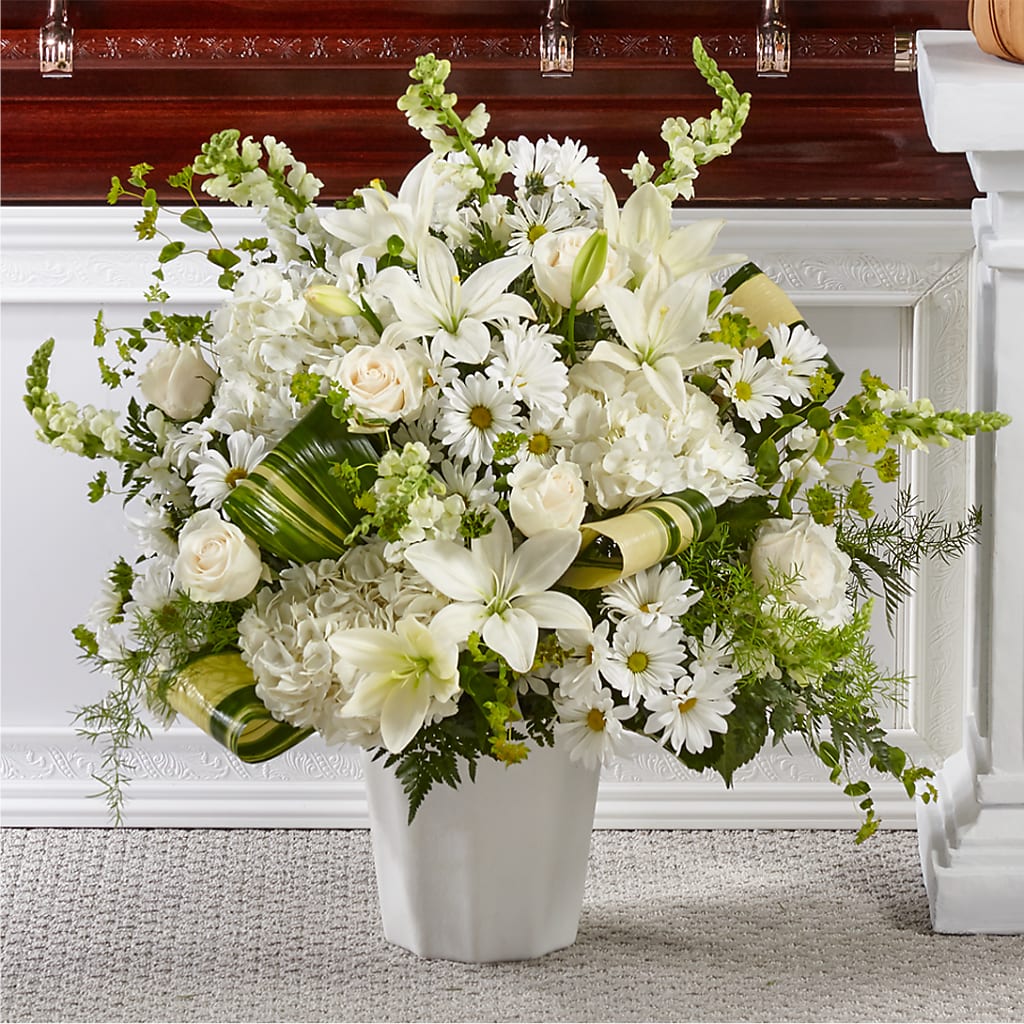 Thoughts of Tranquility Floor Basket – FLORAL & SILKS, Webster NY