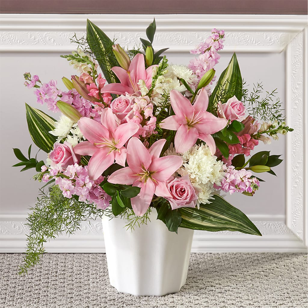 Simply Serene Floor Basket – FLORAL & SILKS, Webster NY