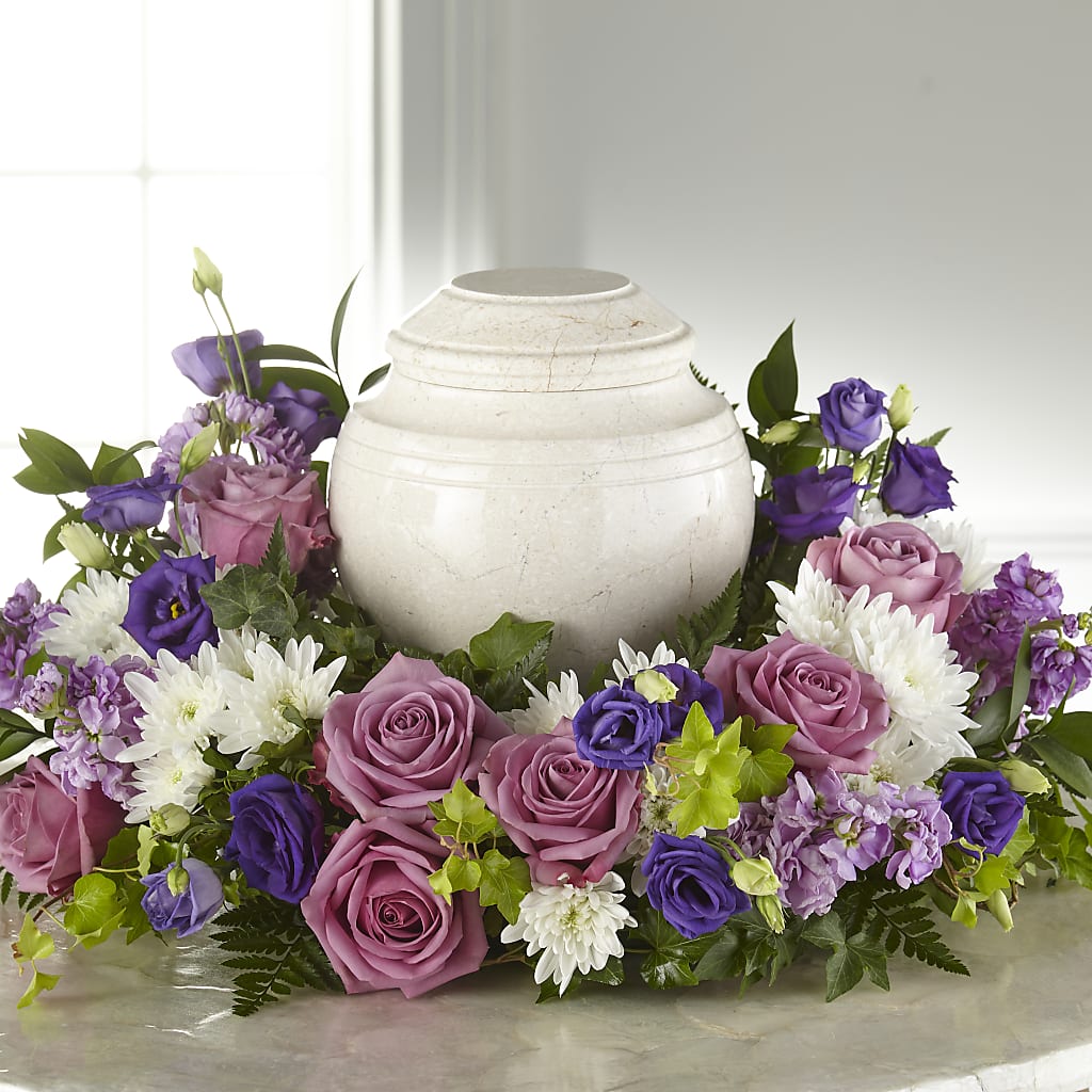 Blooming Sympathy Cremation Adornment – FLORAL & SILKS, Webster NY