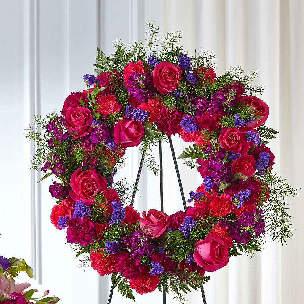 Calming Colors Wreath – FLORAL & SILKS, Webster NY