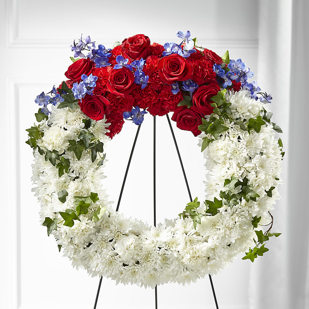 Patriotic Passion Wreath – FLORAL & SILKS, Webster NY
