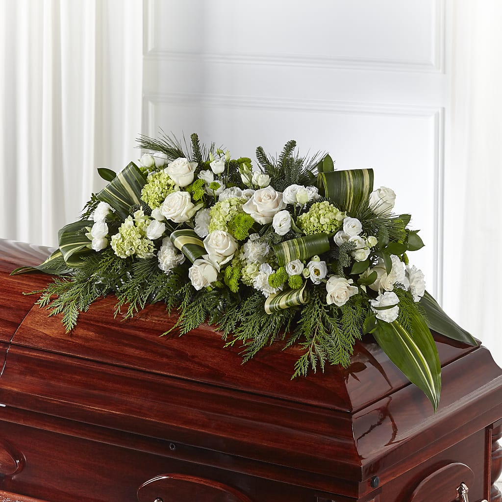 Hopeful Gesture Casket Spray – FLORAL & SILKS, Webster NY