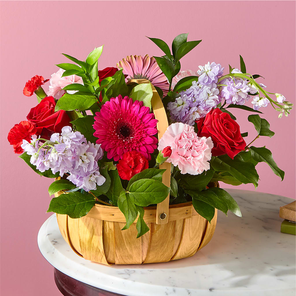 Pink Picnic Basket – FLORAL & SILKS, Webster NY