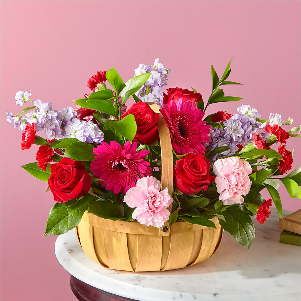 Pink Picnic Basket – FLORAL & SILKS, Webster NY