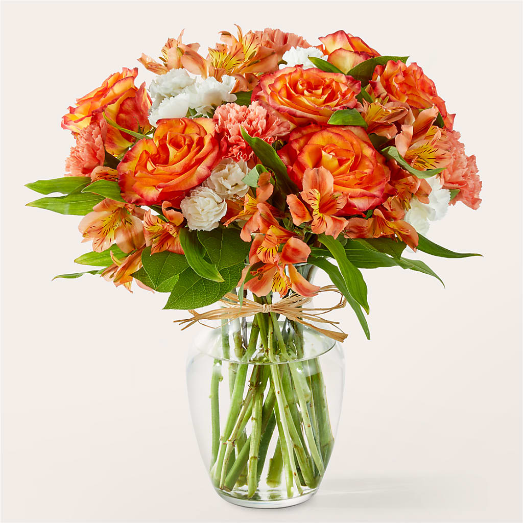 Apricot Glow Bouquet – FLORAL & SILKS, Webster NY