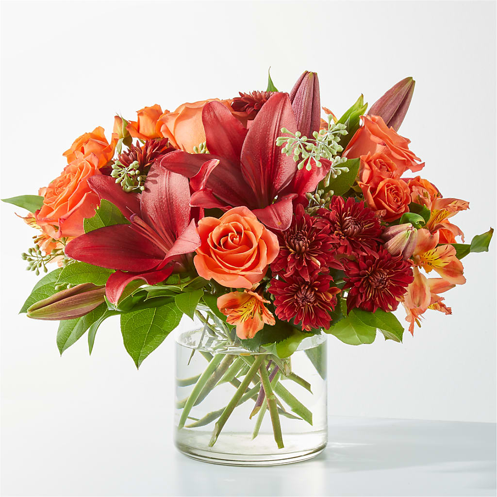 Crimson Leaves Bouquet – FLORAL & SILKS, Webster NY