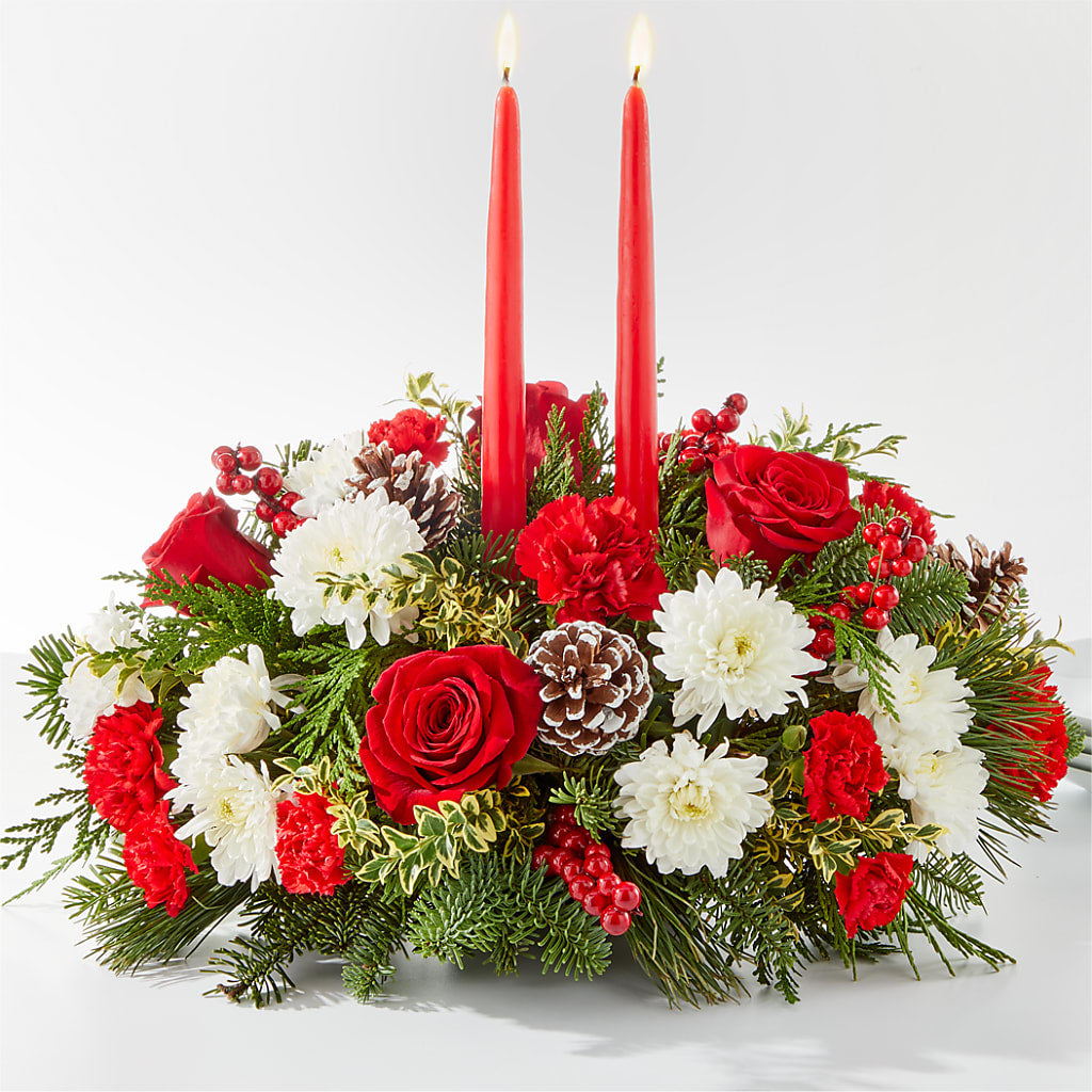Holiday Soiree Centerpiece – FLORAL & SILKS, Webster NY