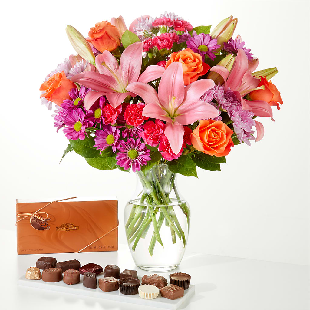 One and Only Bouquet and Chocolate Bundle – FLORAL & SILKS, Webster NY