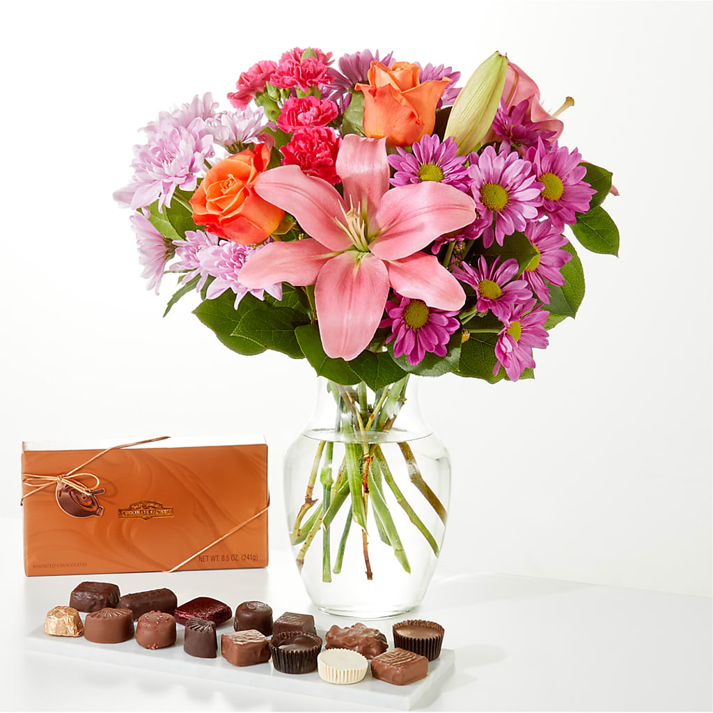 One and Only Bouquet and Chocolate Bundle – FLORAL & SILKS, Webster NY