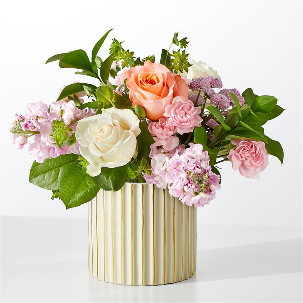 French Market Bouquet with Ivory Vase – FLORAL & SILKS, Webster NY