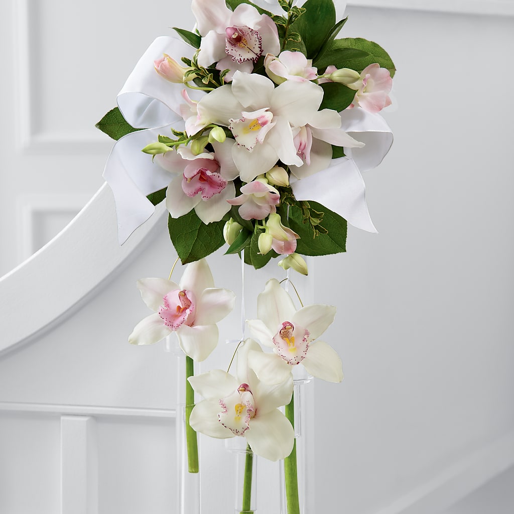 Perfect Entrance Pew Arrangement – FLORAL & SILKS, Webster NY