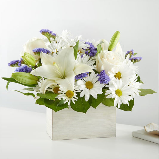 Beyond Blue Box Bouquet – FLORAL & SILKS, Webster NY