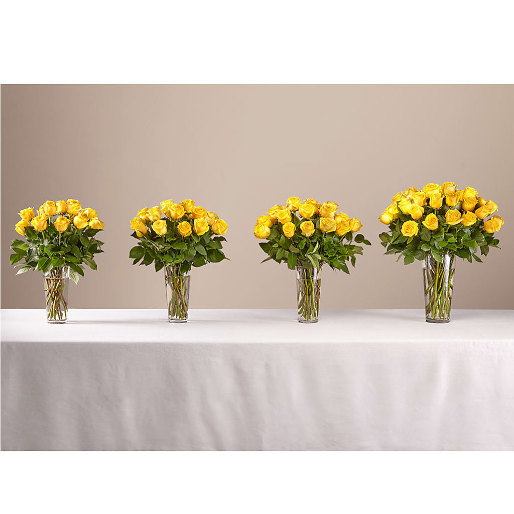 Long Stem Yellow Rose Bouquet – FLORAL & SILKS, Webster NY
