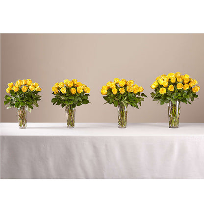 Long Stem Yellow Rose Bouquet – FLORAL & SILKS, Webster NY