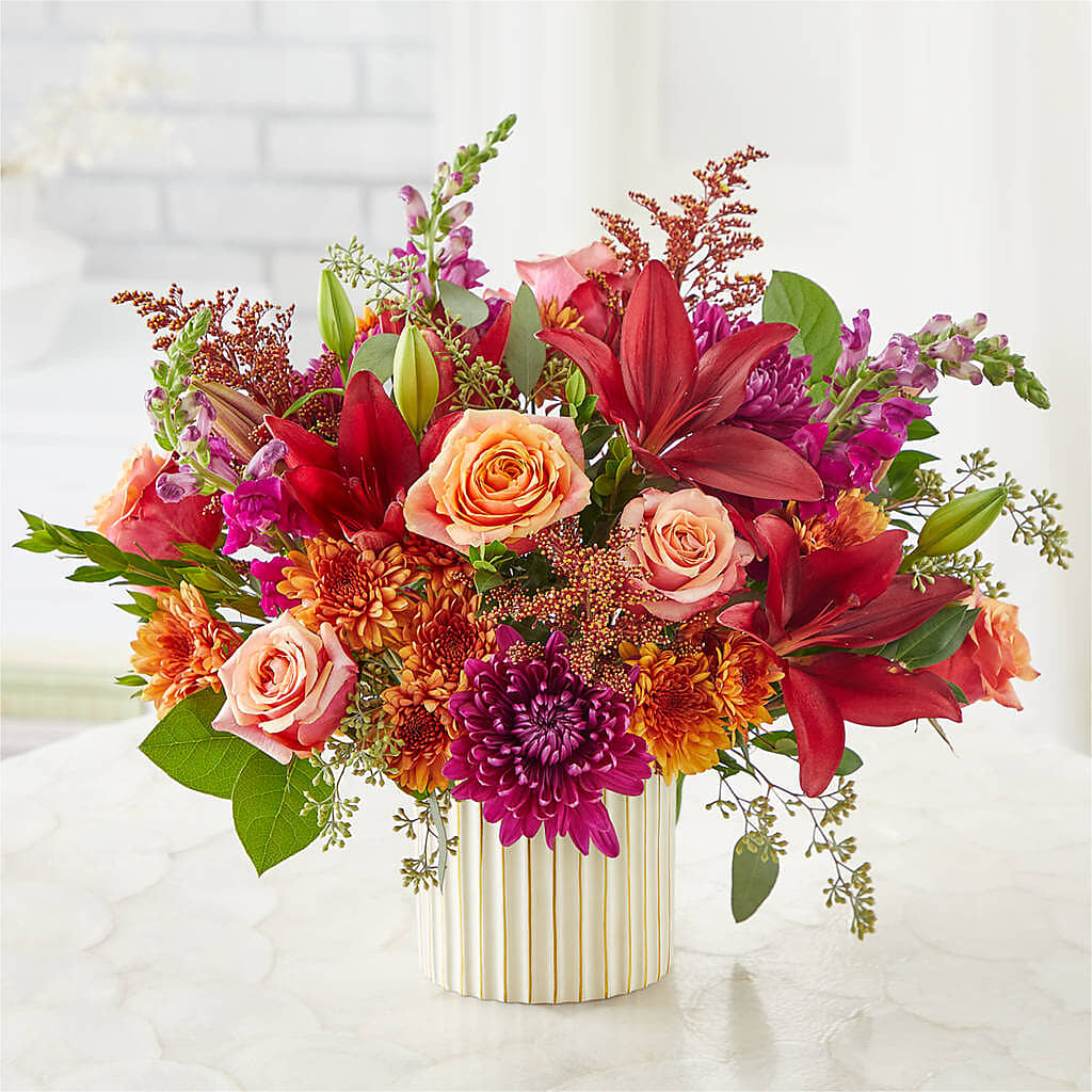 Burgundy Landscape Bouquet – FLORAL & SILKS, Webster NY