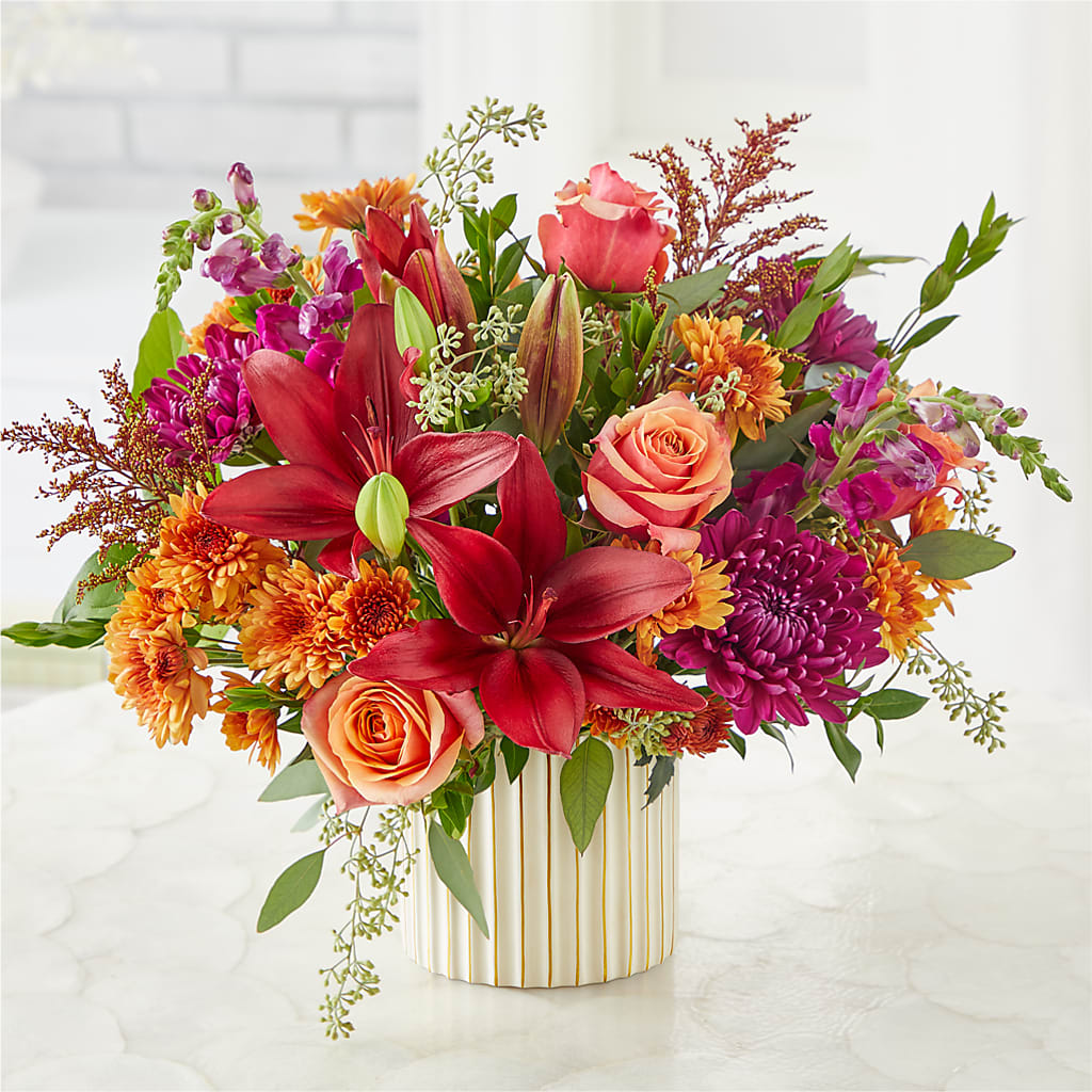 Burgundy Landscape Bouquet – FLORAL & SILKS, Webster NY