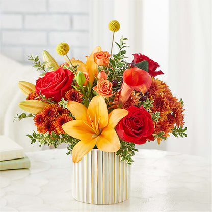Scarlet Skies Bouquet – FLORAL & SILKS, Webster NY