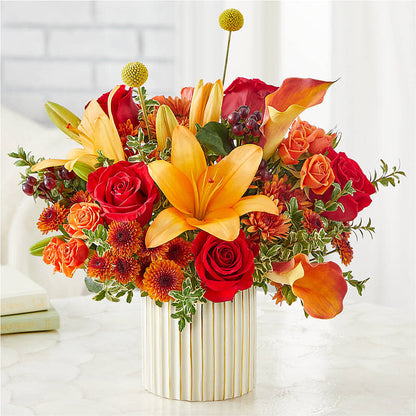Scarlet Skies Bouquet – FLORAL & SILKS, Webster NY