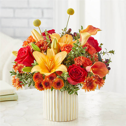 Scarlet Skies Bouquet – FLORAL & SILKS, Webster NY