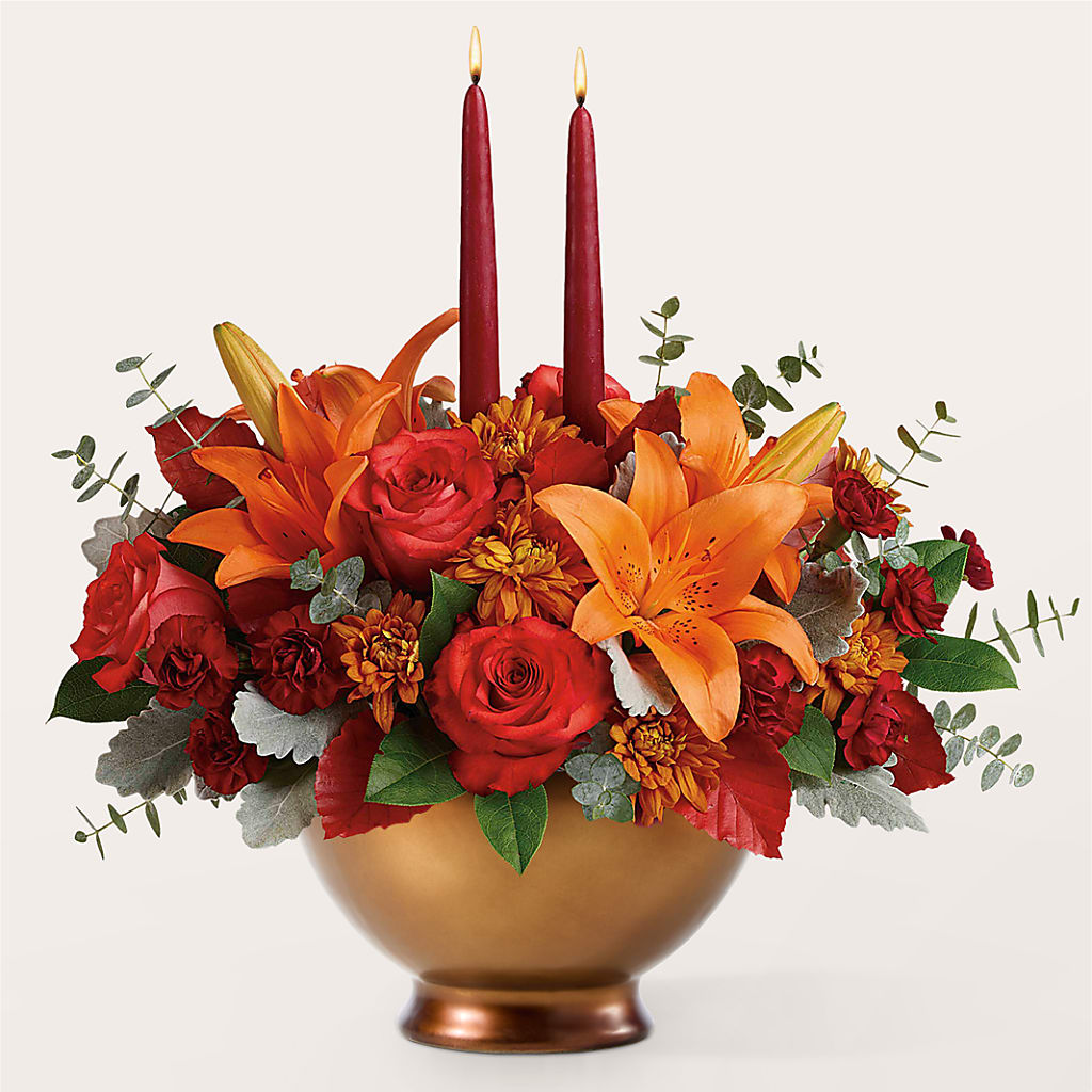 Fruits of Fall Centerpiece – FLORAL & SILKS, Webster NY