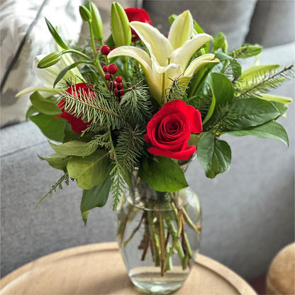 Sparkling Snowflakes Bouquet – FLORAL & SILKS, Webster NY