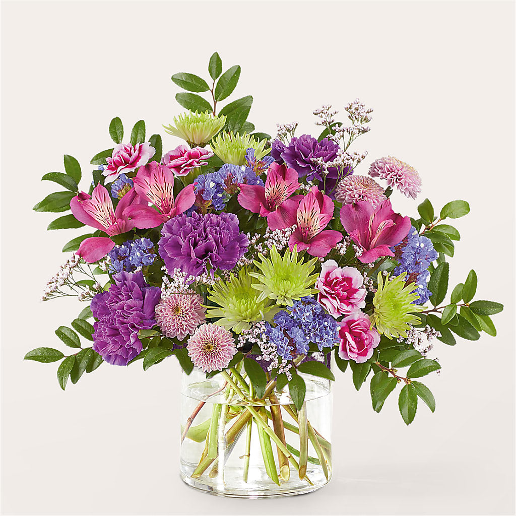 Glass Half Full Bouquet – FLORAL & SILKS, Webster NY