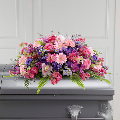 Glorious Garden Casket Spray – FLORAL & SILKS, Webster NY