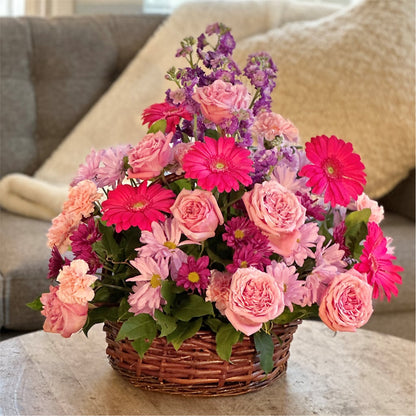 Pastel Peace Basket – FLORAL & SILKS, Webster NY