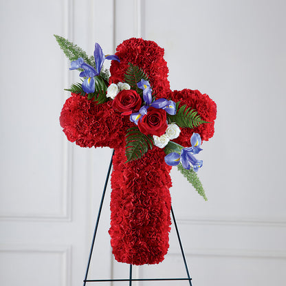 Faithful Hero Floral Cross – FLORAL & SILKS, Webster NY