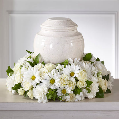 Ivory Gardens Cremation Adornment – FLORAL & SILKS, Webster NY