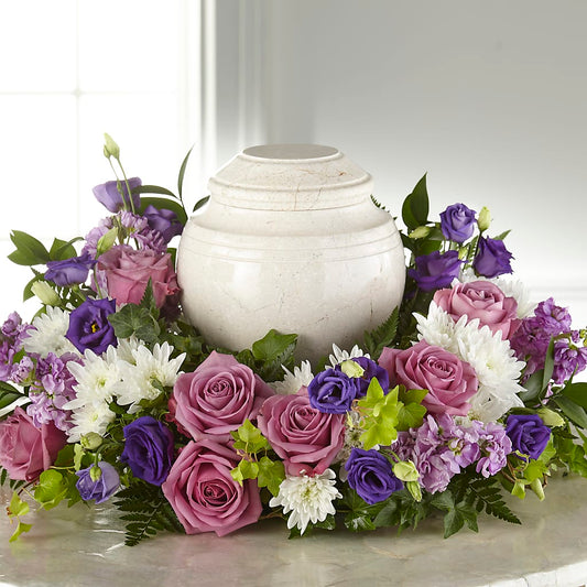 Blooming Sympathy Cremation Adornment – FLORAL & SILKS, Webster NY