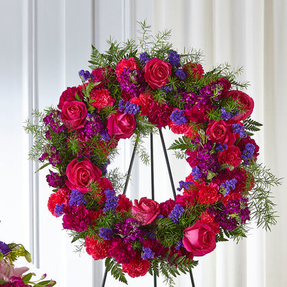 Calming Colors Wreath – FLORAL & SILKS, Webster NY