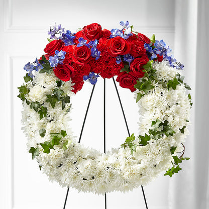 Patriotic Passion Wreath – FLORAL & SILKS, Webster NY