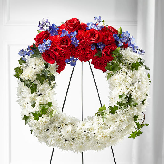 Patriotic Passion Wreath – FLORAL & SILKS, Webster NY