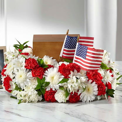 Spirit of Patriotism Cremation Adornment – FLORAL & SILKS, Webster NY