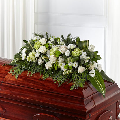 Hopeful Gesture Casket Spray – FLORAL & SILKS, Webster NY